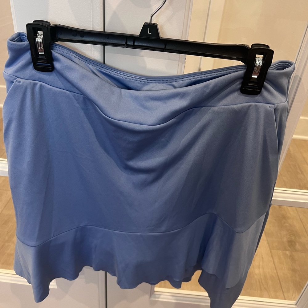 Greg Norman Crossover Flounce Blue Women's Skort